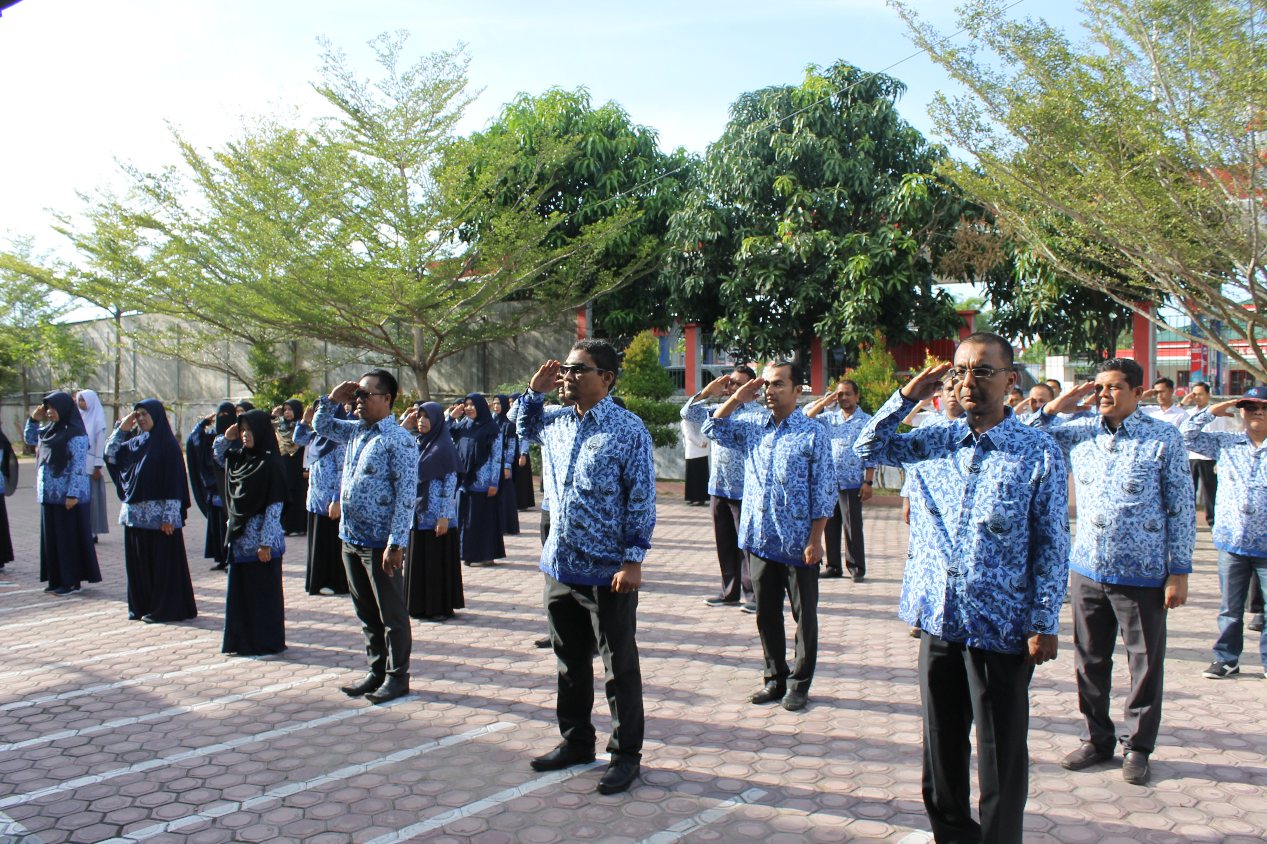 BAPPEDA Kota Langsa Mengikuti Upacara HUT RI ke 77